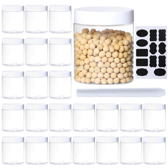 Contenedor de almacenamiento Dabacc, tarro de plástico de 8 oz/240 ml (paquete de 24)