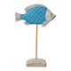 thumbnail image 4 of Escultura De Pez De Madera Sobre Soporte Para Balcón, Escritorio, Entrada, Estatua De Pez, Figura Azul Claro, 4 of 5