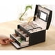 thumbnail image 2 of Joyero Organizador Negro 3 Niveles Con Llave Y Espejo Delux, 2 of 5