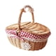 thumbnail image 2 of Cesta De Mimbre Para Picnic, Cesta De Almacenamiento De Ratán Para Servir, Para Acampar, Al Aire Libre, Pan, Mediana, Roja, 2 of 5