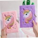 thumbnail image 3 of Diario de unicornio, 3 piezas, novedoso, esponjoso, decorativo, para niños, con cerradura, cubierta de dibujos animados de unicornio, con cerradura para niños, 3 of 7