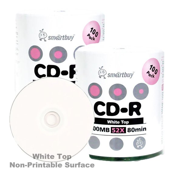 CD-R Smartbuy 700 MB/80 min 52 veces con tapa blanca (200 discos)