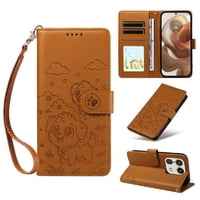 Funda Billetera Foxdock Compatible Con Motorola Edge 50 Ultra 5G, Diseño Perrito Tierno, Ranuras Para Tarjetas Y Soporte Plegable