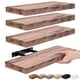 thumbnail image 1 of Estantes flotantes Sorbus de caoba para pared y baño, paquete de 4, 1 of 6