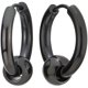 thumbnail image 1 of Xiao Hua Aretes de Anillo con Bisagra de Cuentas Redondas Negras de Acero Inoxidable, Adecuados para Hombre y Mujeres, 1 Par, 1 of 4