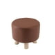 thumbnail image 1 of Mini puff redondo tela café, 1 of 5