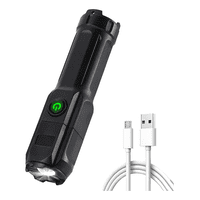 Genérico - Linterna Led Tactica Recargable De Mano Zoom 500Mts Usb