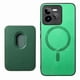 thumbnail image 1 of Funda de Cuero Magnética con Tarjetero para Realme GT 7 Pro Cubierta Delgada Verde, 1 of 5