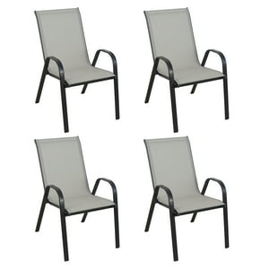 Novahus - Pack 4 Sillas De Terraza Textileno Y Acero