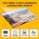 thumbnail image 2 of Láminas de laminado autoadhesivas RowinSydd, 40 unidades, 23 x 30 cm, 2 of 6