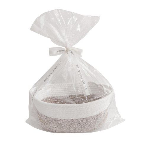 Magideal - Cesta De Regalo Tejida, Cesta Para Regalos, Contenedor De Almacenamiento Vacío, Caja De Regalo Para Jardín, Artículos De Tocador, Dormitorio De Navida