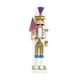 thumbnail image 5 of 2x figurita de Cascanueces decorativa, escultura navideña, conjunto de ornamento de madera de Cascanueces para vacaciones, diseño de escena de estante Violeta, 5 of 5