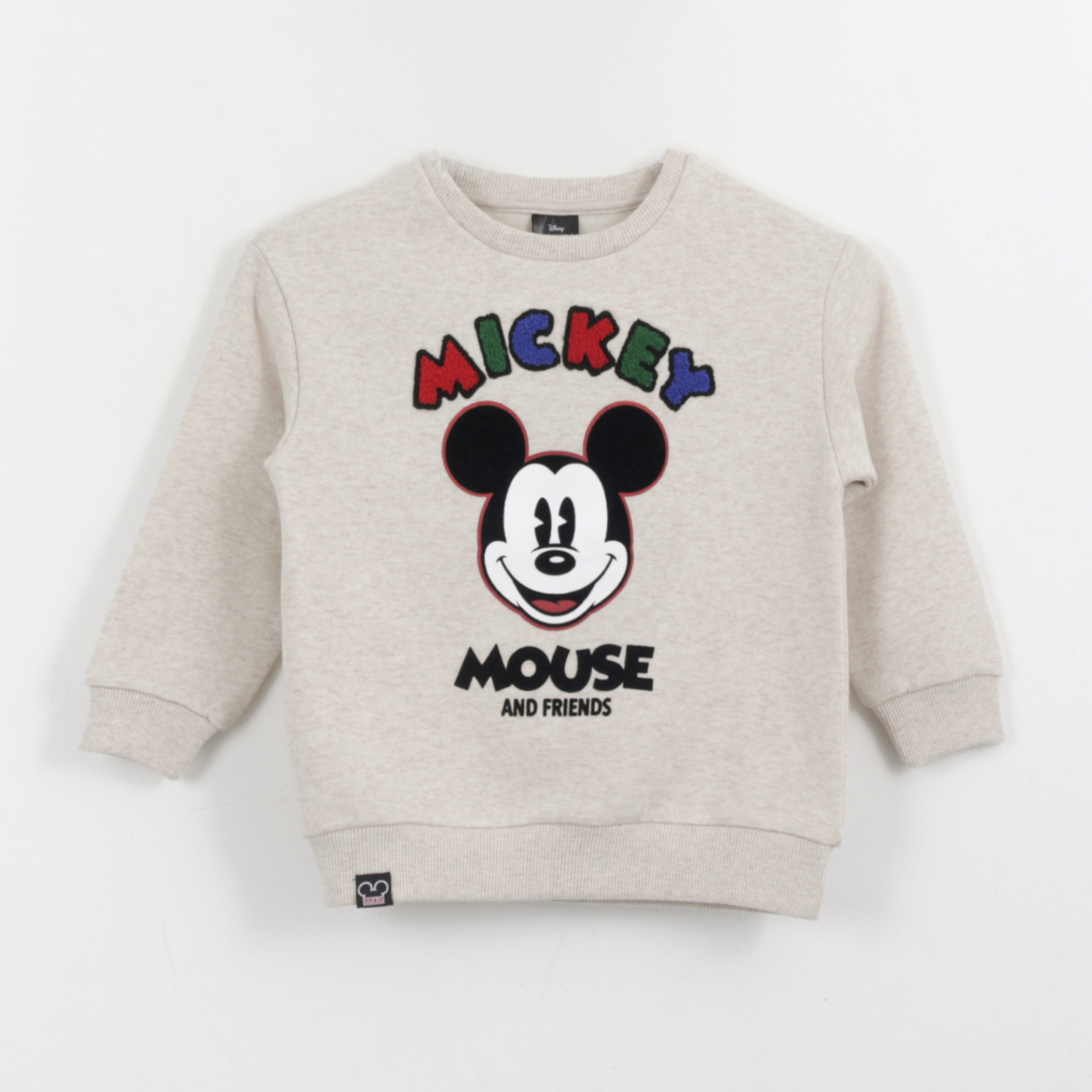 Polerón Cerrado Niño Back Print Mickey Mouse Gris Disney