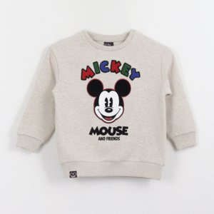 Polerón Cerrado Niño Back Print Mickey Mouse Gris Disney