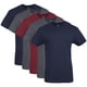 thumbnail image 1 of Camiseta Gildan Crew para hombre estilo G1100, paquete de 5 unidades, azul marino/carbón/rojo carden, 1 of 6