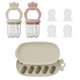 thumbnail image 1 of Mordedera TAEAFER para bebé, alimentador de frutas y alimentos, set de 2 piezas de silicona, 1 of 6