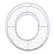 thumbnail image 2 of alfabeto hierro alambre guirnalda marco suculento olla metal plantador planta titular o, 2 of 5