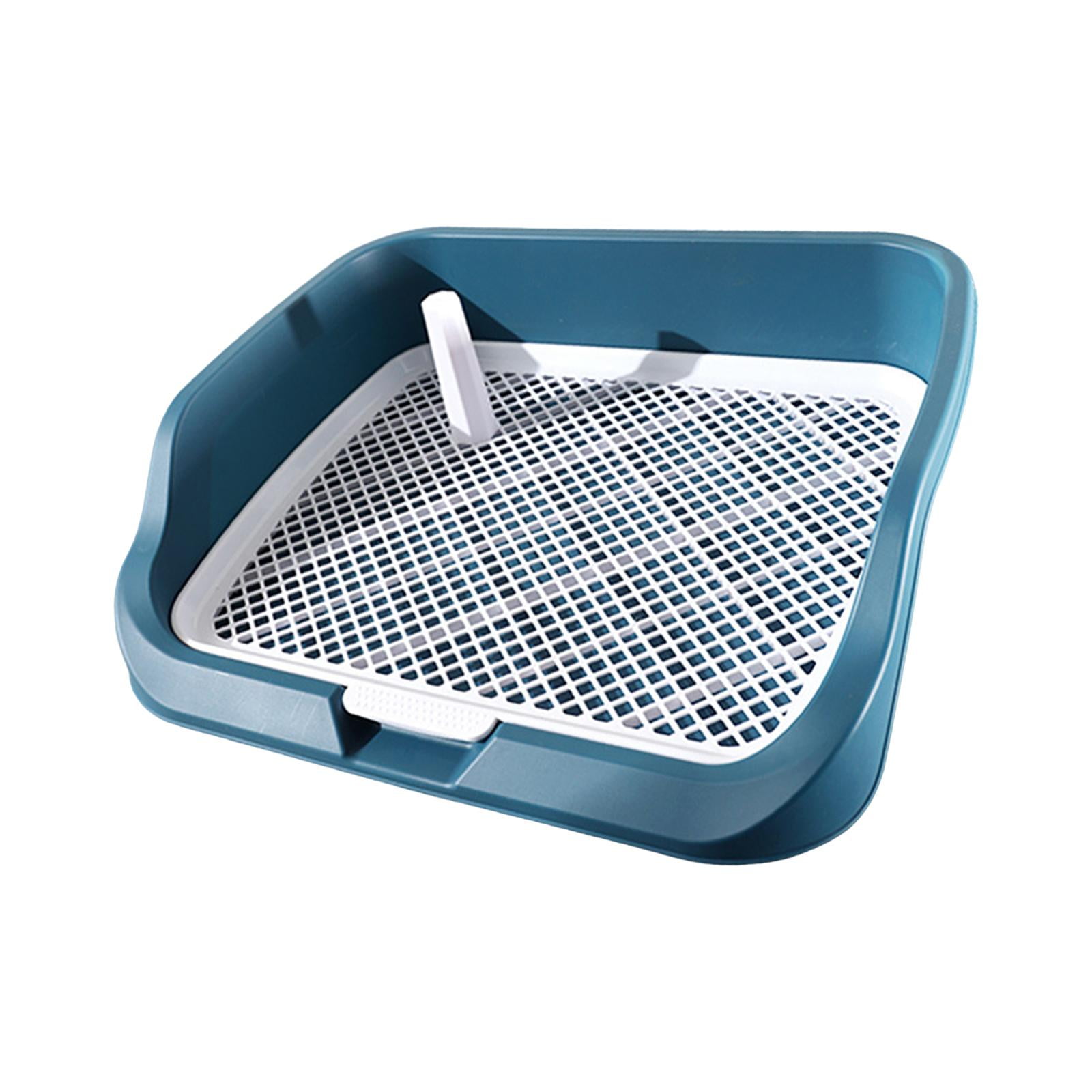 Ioensy - Inodoro Para Perros, Bandeja Para Orinal Para Cachorros, Bandeja Para Orinal Para Perros Y Gatos, Caja De Arena Reutilizable Para Interiores, Azul
