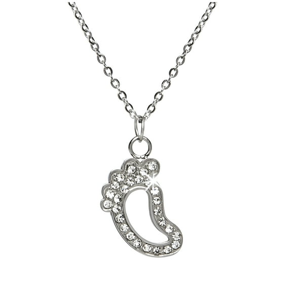 Collar con colgante de pie con cristales