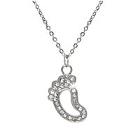 Mamijux - Collar Con Colgante De Pie Con Cristales