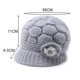 thumbnail image 2 of Gorro de invierno con ala de punto cálido, 2 of 5