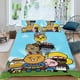 thumbnail image 2 of Amigos Kakao Conjunto de sábanas temático, trío de piezas, cómodo y amigable con la piel, diseño único, regalo de decoración para el hogar para familiares, amigos y fans, 90 cm * 190 cm, 2 of 6