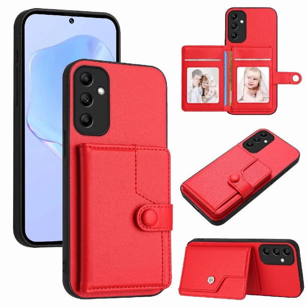 FOXDOCK Funda para SAMSUNG Galaxy A14 con Bloqueo RFID - Diseño Elegante con Cierre de Botón
