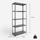thumbnail image 2 of Estanteria 175x90x40 BG30 Black, 2 of 6