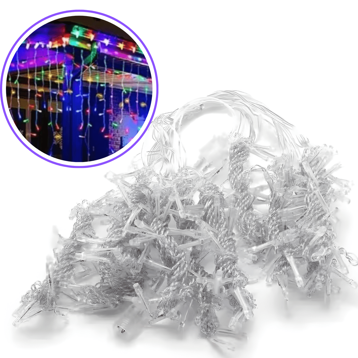 Genérica - Luz Luces Navidad Cascada Multicolor 3mx1m