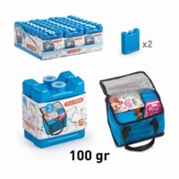 Genérico - Set 2 Acumulador De Frio 100G Azul Metalizado