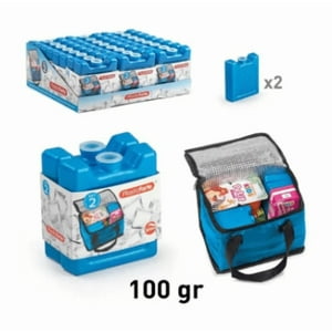 Genérico - Set 2 Acumulador De Frio 100G Azul Metalizado