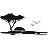 Rienda Libre Graphics - Decomural Safari Sunset Africa Ws-18894