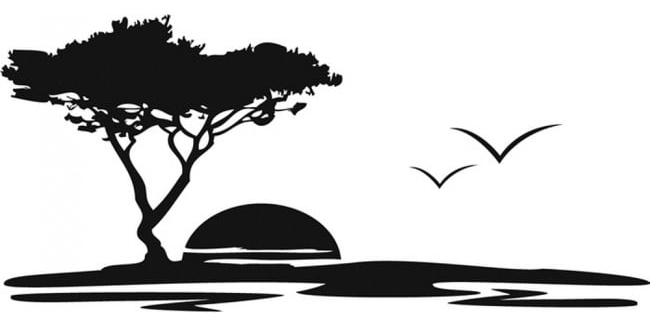 Rienda Libre Graphics - Decomural Safari Sunset Africa Ws-18894