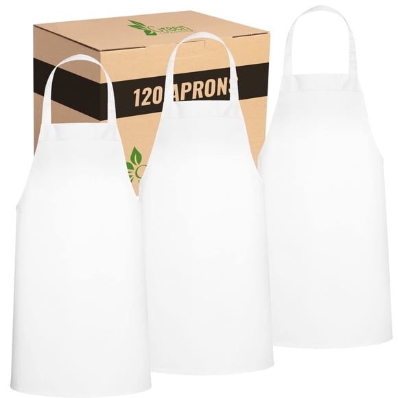 Delantal Green Lifestyle Professional Chef, paquete de 120 unidades, blanco