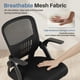 thumbnail image 3 of Silla de ordenador DUMOS, ergonómica, con respaldo medio, color negro, 3 of 5