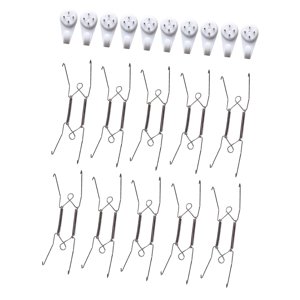 Magideal - 20X Colgador De Placa Montable, Colgadores De Placa De Alambre Decorativos, Soporte De Exhibición De Montaje En Pared, Colgador De Exhibición De Placa 8 Pulgadas