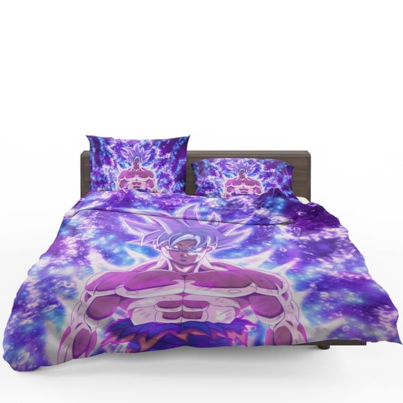 Ultra Instinct Goku Dragon Ball Super Anime Quilt Duvet Cover Set Super 3-Piece Bedding Set