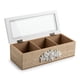 thumbnail image 2 of Caja De Te Porta Te Caja De Madera Para Te Gris 3 Divisiones, 2 of 6