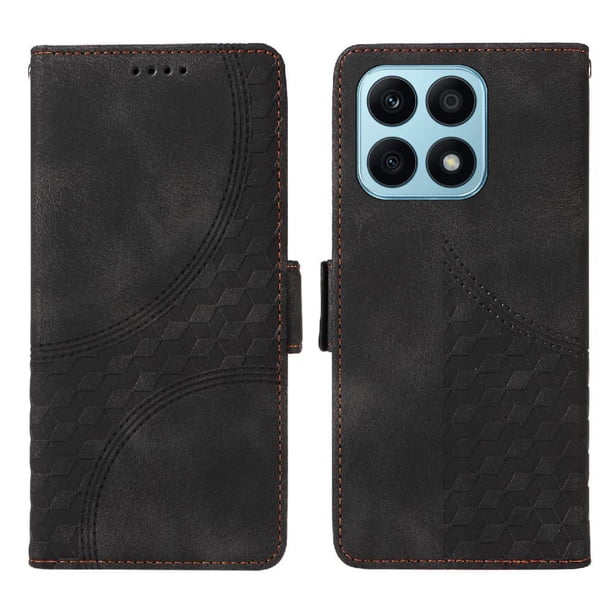 Carcasa FOXDOCK Honor X8A 4G de cuero PU, diseño acolchado clásico, protección contra caídas y rayones