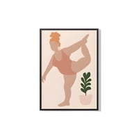 Genérico - Cuadro Póster Mujer Haciendo Yoga 20X30 Cm