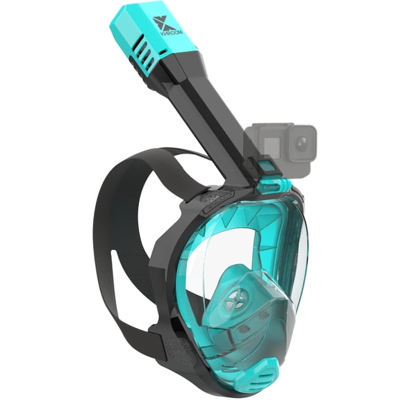 Máscara de snorkel de cara completa Khroom, segura contra CO2 y anti-empañamiento