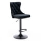 thumbnail image 3 of A&A Furniture,Swivel Velvet Barstools Adjusatble Seat Height from 25-33 Inch,17.7 inch base, Modern Upholstered Bar Stools with Backs Comfortable Tufted for Home Pub and Kitchen Island,Black,Set of 2, 3 of 3