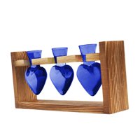 Magideal - Jarrón De Flores Hidropónicos Planta Maceta Decoración Del Hogar Exhibición Simple Flores De Frasco De Propagación Jarrón De Vidrio Para Sala De Estar Azul