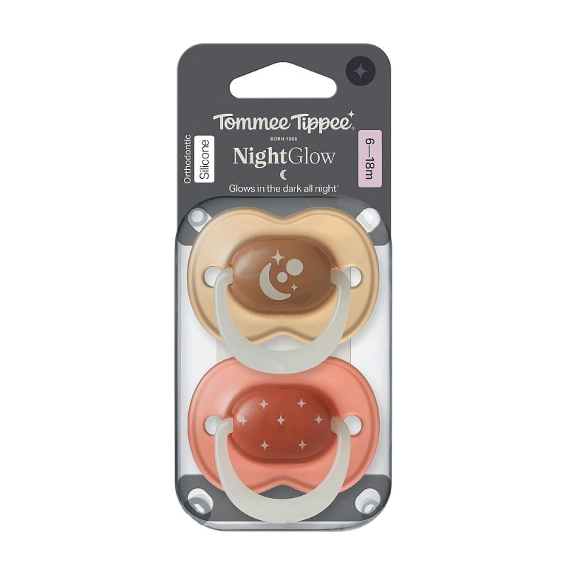 Tommee Tippee - Chupete De Silicona Nightglow 6 18 Meses
