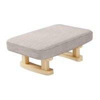 Magideal - Reposapiés Con Patas De Madera, Reposapiés Para Sofá, Taburete Rectangular Moderno Y Acolchado Suave, Otomano Pequeño Para Entrada, Dormitorio Y Hogar Color Plano