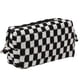 thumbnail image 1 of Bolsa de maquillaje a cuadros, bonita bolsa de cosméticos con cremallera, bolsa de viaje suave para artículos de tocador, suministros de oficina, cosméticos, maquillaje, accesorios de viaje., 1 of 5
