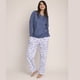 thumbnail image 2 of Pijama algodón estampado de flor abotonado 261503 - M, 2 of 2