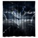 thumbnail image 1 of Cortina de ducha con el logotipo de Batman y ganchos (66 x 72 pulgadas), 1 of 3