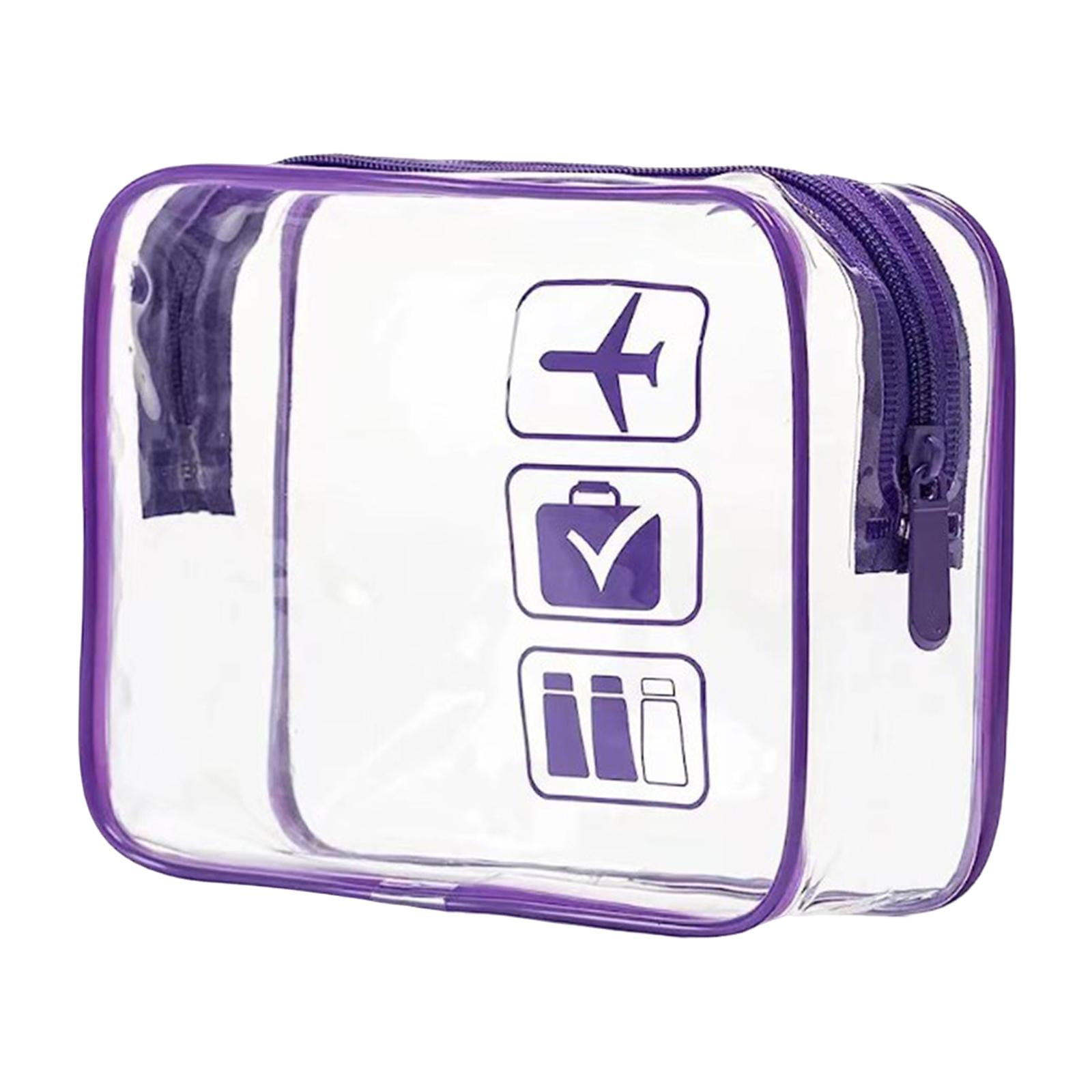 Magideal - Bolsa De Aseo Transparente, Bolsas De Maquillaje Para Cosméticos, Ligeras, Bolsa Organizadora De Maquillaje Para Artículos De Tocador Esenciales Para Violeta