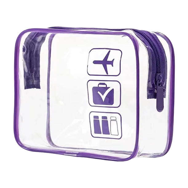 Bolsa de Aseo Transparente, Bolsas de Maquillaje para Cosméticos, Ligeras, Bolsa Organizadora de Maquillaje para Artículos de Tocador Esenciales para Violeta